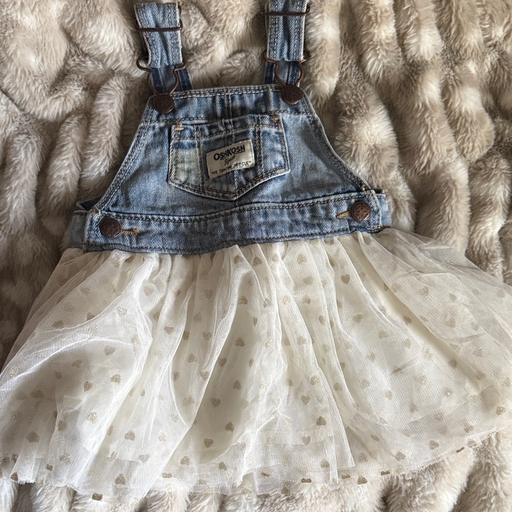 OshKosh B'gosh Denim and Cream Tulle Skirtall